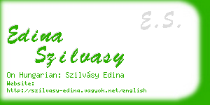 edina szilvasy business card