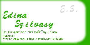 edina szilvasy business card